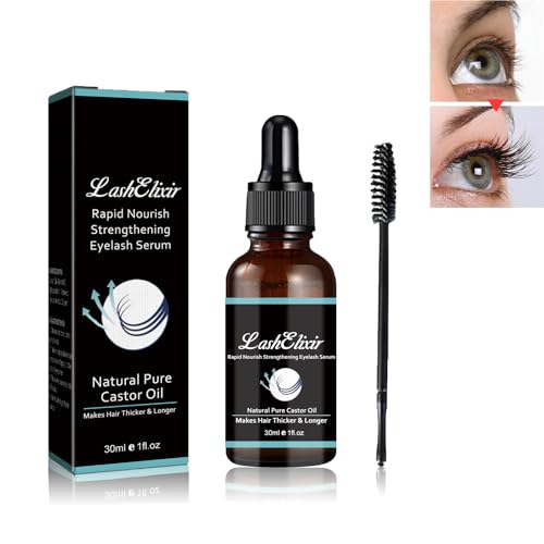 Lashelixir Rapid Growth Strengthening Eyelash Serum, Lash Elixir Suero De Pestañas Fortalecedor De Crecimiento Rápido,Aceite De Suero De Crecimiento De Pestañas,Castor Oil Eyelash Serum To Grow Lashes