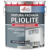 ARCANE INDUSTRIES Pintura a la pliolita: para fachadas y estuco - ARCAFAÇADE PLIOPROTECT - Blanco grisáceo - RAL 9002