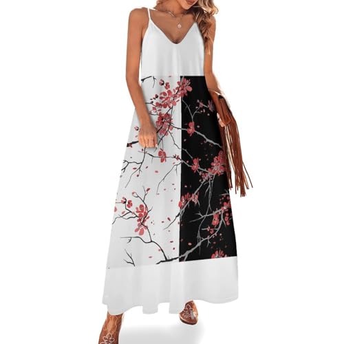 Robe d'été longue en alpaga et col en V à bretelles