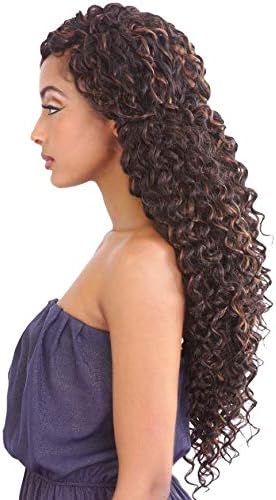 (6 Pack) Afri Naptural Caribbean Crochet Braid - Beach CURL 18" (T1B/Bug)