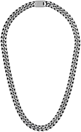 Bulova Men's Jewelry Classic Stainless Steel Curb Chain Necklace, 10mm, Length 24" Style:BVC1054-SLSTNA
