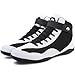 DimaiGlobal Men's Wrestling Shoe Fitness Sneaker Boxing Shoes Zero Drop Sole High Top Fighting Shoes Taekwondo Karate Martial Arts Training Shoes Black/White