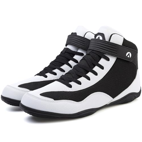 dimaiglobal men39s wrestling shoe fitness sneaker boxing shoes zero drop sole high top fighting shoes taekwondo karate martial arts training shoes