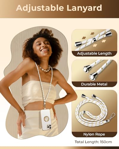 Image of XYZ for iPhone 13 Pro Back Cover Case, for iPhone 13 Pro Back Cover Case with Stand, Phone Case with Double Ring Kickstand, Womens Girls Bling Luxury Protective Case Heart for iPhone 13 Pro, White