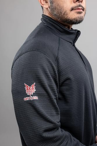 DRIFIRE Men's PowerGrid Flame Resistant 1/4 Zip Fleece Sweatshirt, Cat 22
