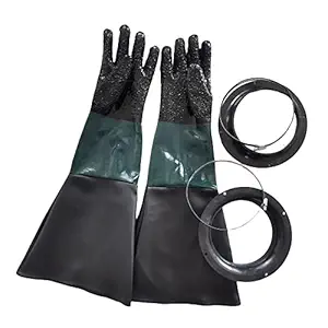 WINTI Professional Sandblasting Gloves with Clamp Hoop for Sandblasting Cabinet XL