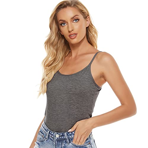 BQTQ 6 Pcs Women's Camisole Tops Undershirts Adjustable Spaghetti Strap Tank Top2