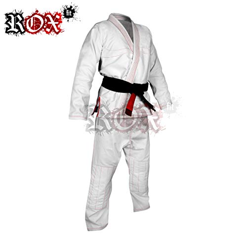 ROX Fit BJJ Gi Trajes Blanco sin cinturón Competencia