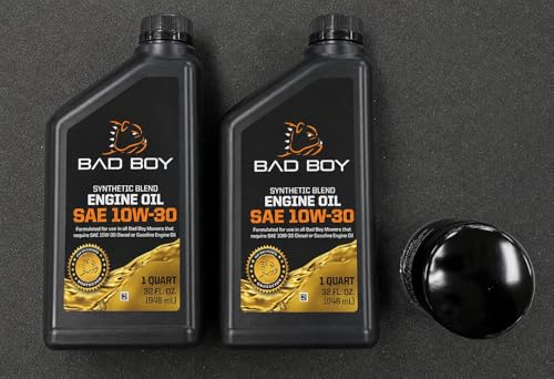 Bad Boy Mowers Oil Change Kit for MZ Magnum, Avenger, ZT Elite Compatible with Kohler Engine Option