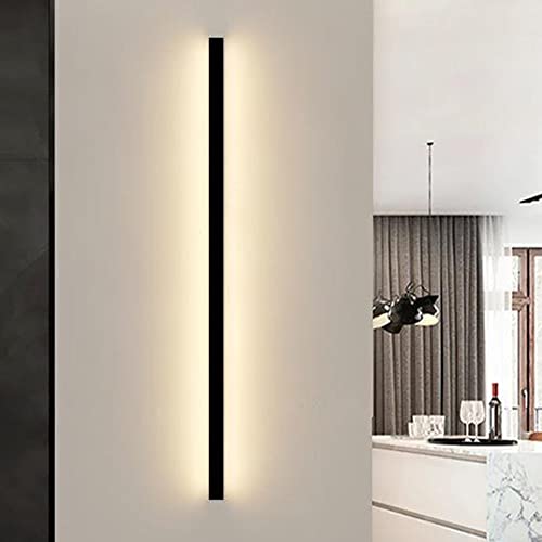 IOPILJKL Luz Moderna montada en la Pared Linterna de Pared de Tira Larga Rectángulo Lámpara de Pared LED Aplique de Pared de Aluminio Lámpara de astigmatismo Interior para Dormitorio Sala de Estar Cover