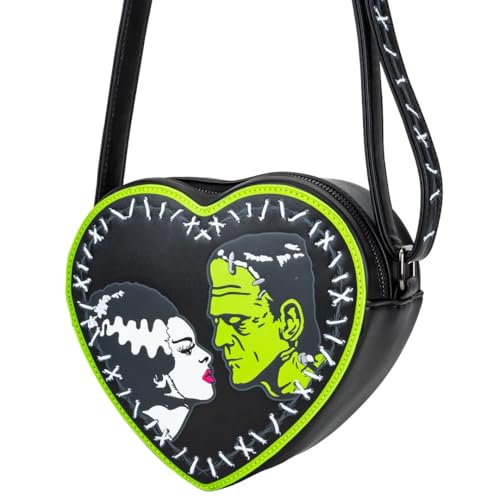 Rock Rebel Bride of Frankenstein Stitch Heart Mini Cross Body Bag3