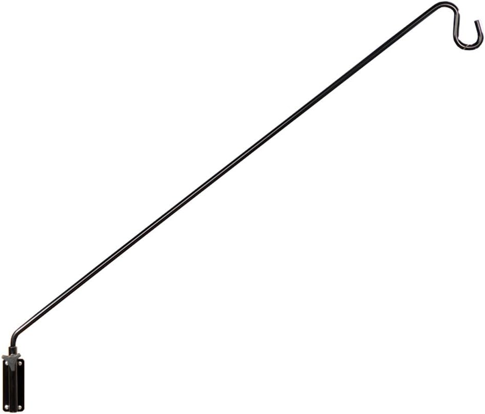 Stokes Select Bird Feeder Pole, 36-Inch Reach, Wall Mounted, Black Metal
