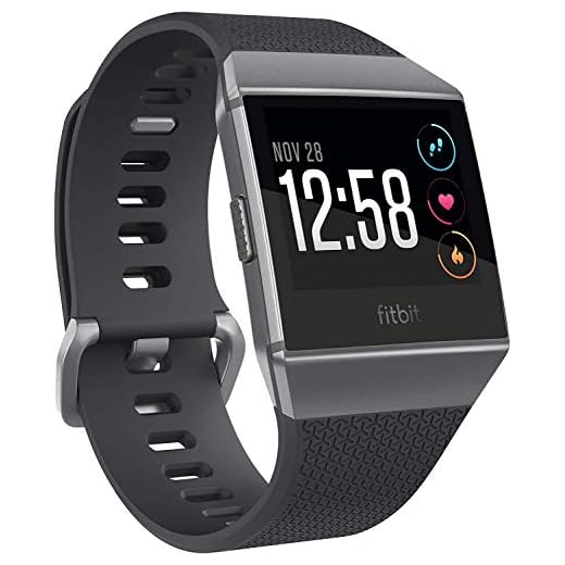Fitbit Ionic Health & Fitness Smartwatch, Donkergrijs En Rookgrijs, Eenheidsmaat