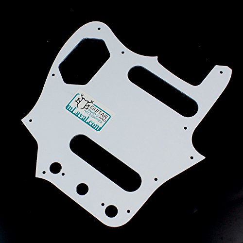 Custom Guitar Pickguard Fits Jaguar Style, 4Ply White Pearloid/Japan Reissued #TOP3