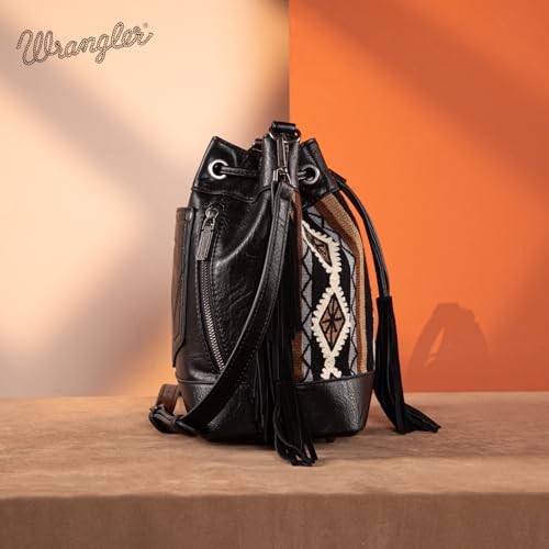 Image of Wrangler Hobo Bags for Women Designer Aztec Bucket Purses Western Tapestry Shoulder Handbags