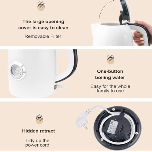 Bouilloire électrique anti-surchauffe avec arrêt automatique 1.7L - 4