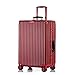 PRIMICIA Ginza Travel New Classic Aluminum Frame Fashion Bright Color Suitcase TSA Combination Lock Universal Wheel （Colorful Series） (Red, Checked-Medium 24