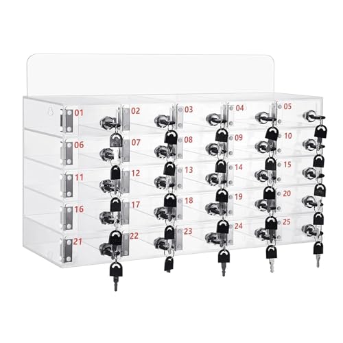 Coffre-fort pour téléphone portable acrylique transparent mural 25 bits - 2