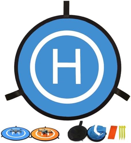 Drone Landing Pad 21.65inch Portable Foldable Aircraft Launch Pad for RC Drones Helicopter, PVB Drones, DJI Mavic Pro Phantom 2/3/4/ Pro, Antel Robotic, 3DR Solo Landing Pad