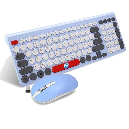 Kit clavier souris sans fil allemand QWERTZ pour bureau design