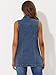 Allegra K Women's Denim Vest Sleeveless Button Down Waistcoat Casual Long Jean Vests Large Blue