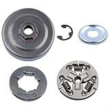 Honseadek 3/20.3 cm-7T Kupplungstrommel Kit für CS-310, CS-352, 305S, 340S Kettensägen, ersetzt 99944400395, inklusive Unterlegscheibe und E-Clip, Metallkonstruktion