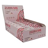 Zebra Bar, Frucht- & Nussriegel, Cherry Tart, ohne künstlichen Zucker, roh, vegan, gluten- und laktosefrei, 18 x 35 Gramm