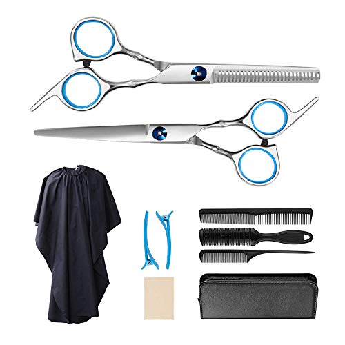 WATSABRO Haarschere Set,Das professionelle Anti-Rost-Haarschneideset ist für Heim/Friseursalons geeignet und kann für Männer/Frauen/Haustiere verwendet werden