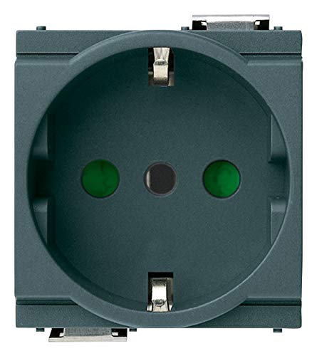 Presa 2P+T 16A P30 grigio 17039
