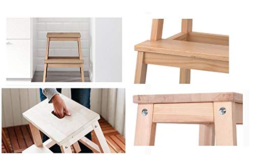 Taburete de escalada para interiores con peldaños de madera maciza y función de silla 7