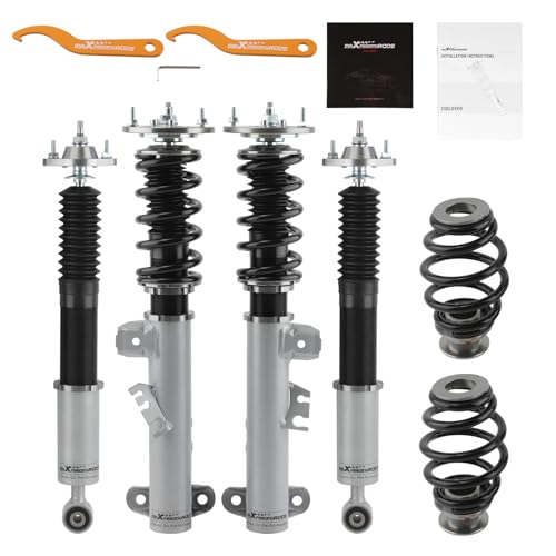maXpeedingrods 4 kits de Combinés Filetés Coilover 24 niveaux réglables, Amortisseur pour BMW Série 3 E36 318i 323i 325i 328i 328is, Suspension filetée -...