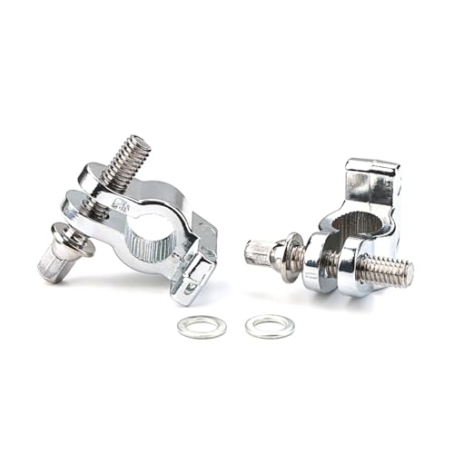1 par de Abrazaderas Conectoras para Batería de Aleación de Zinc, clip con tornillos 2 piezas miniatura 6