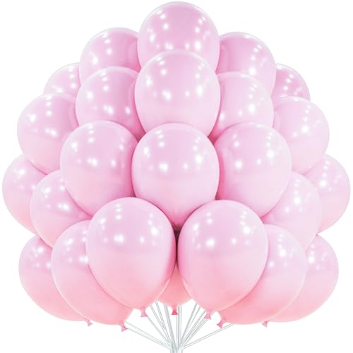 Image of PartyWoo Pearl Pink Balloons 50pcs Light Pastel Baby Pale Pink Color