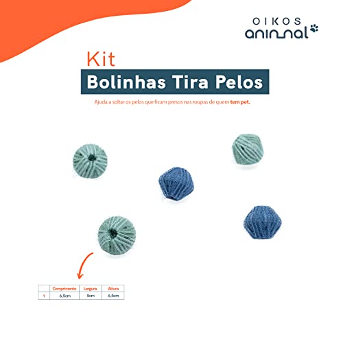 OIKOS ANIMAL Kit De 5 Bolinhas Tira Pelos Para Máquina De Lavar