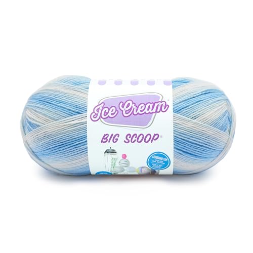 Image of Lion Brand Yarn Ice Cream Big Scoop Yarn, Blueberry, 27.94 x 12.7 x 12.7 cm