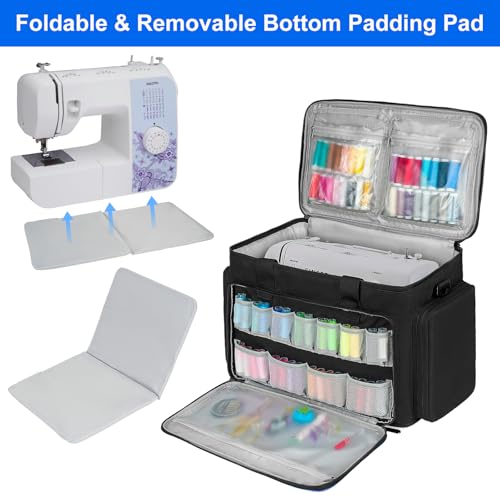 Sewing Machine Carrying Case Bag Compatible with Most Standard Singer,Brother,Janome with Multiple Storage Pockets,Universal Travel Tote Bag with Shoulder Strap for Sewing Machine and Supplies by LEFOR·Z - Image 4