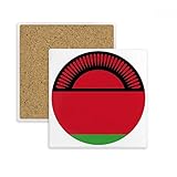 Materiale: ceramica DIYthinker Malawi Africa Nazionale Piazza Emblem Coaster Mug Cup Holder Pietra Assorbente per Il Regalo 2pcs Bevande