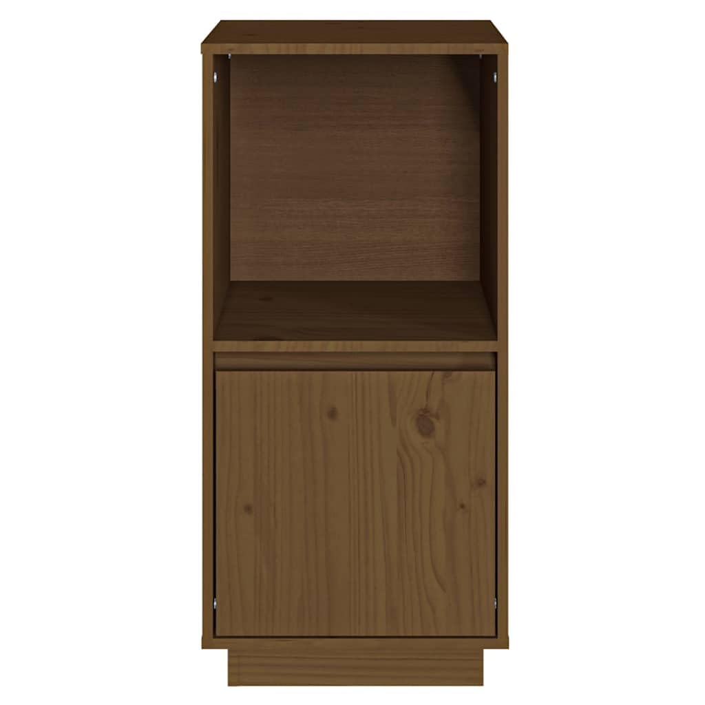 Credenza marrone miele, 38 x 35 x 80 cm, in legno massello di pino