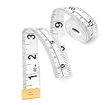 Winice Dual Sided Measuring Tape | Perfect to Measure Body | Sewing Tape/Ruler | Durable and Flexible Fiber Glass Material | 60 Inches |150 Centimetres | White Colour