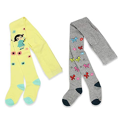 Kids' Big and Small Girls Cute Cotton Tights "Mary Blair" 2-Pack Set2
