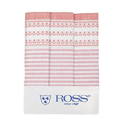 Ross Geschirrtücher 3er Pack Zwirn Halbleinen in Rosa