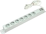 Gehäuseform=rechteckig RITTAL DK Steckdosenleiste D Schuko 7-Fach 250 V 16 A LHT 482 6x44x44 mm ohne Schalter