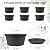 NNARRE 6 Pack 10 inch Plant Pot, Round Plastic Plant Pots, Outdoor Pots for Plants with Drainage Hole & Tray Saucer, Decoration Flower Pots for Indoor Plants Home Garden Outdoor Planters (Grey)