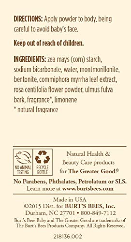 DELA DISCOUNT 41HbKRTGHZL Burt's Bees Baby 100% Natural Dusting Talc-Free Baby Powder, 7.5 Oz  