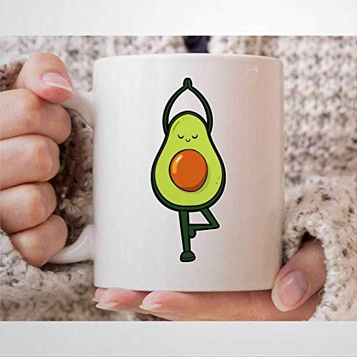 Taza de café con semillas de aguacate, divertida taza de aguacate para veganos y vegetarianos, regalos de guacamole…