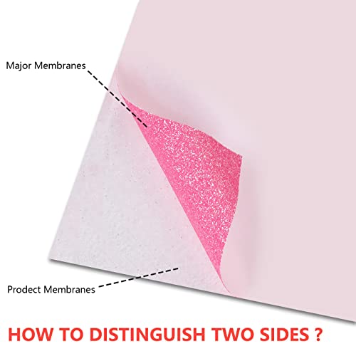 Image of guangyintong Glow Glitter Pink Heat Transfer Vinyl HTV Rolls, 12 inch x 8ft Iron on Vinyl for T-Shirts, HTV Vinyl for All Cutter Machines Easy to Cut & Weed for DIY Design