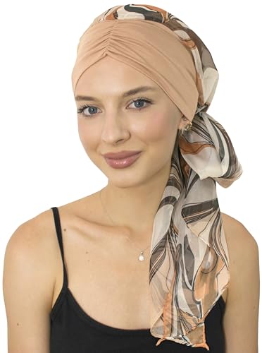 CAPLORD Chemo Headwrap for Women Turban Headwear for Cancer Patients Skull Cap Hair Loss Cover Lightweight Head Covering Hat