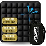 SACHORA Inflatable Travel Seat Cushion for Airplane & Office – Airplane Seat Cushion for Long Flights, Portable Seat Pad for Plane Travel, Tailbone & Lower Back Pressure Relief