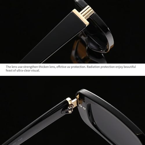 Lunettes de soleil étroites rétro modernes au design géométrique multicolore original - 5
