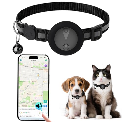 Collier GPS Chat Enregistrement des Trajets sur 7 Jours Collier GPS pour Chien Compatible avec iOS...